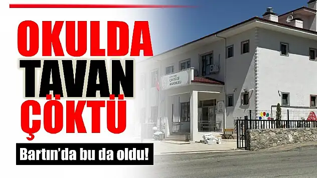 Anaokulunun tavanı çöktü