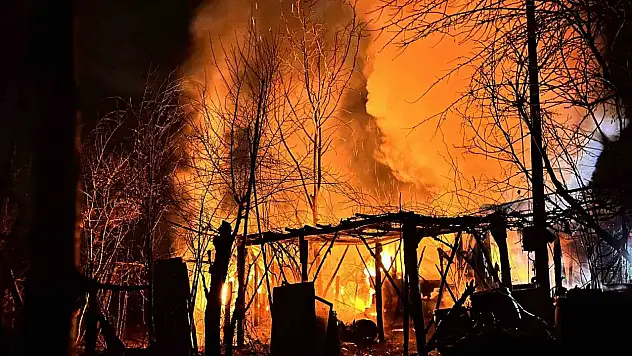 Ardiye yangını eve sıçramadan söndürüldü