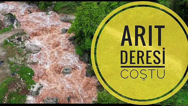 Arıt Deresi coştu