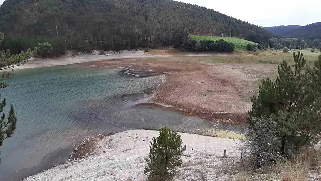 Aşırı sıcaklar Sünnet Gölü'nü vurdu: Sular çekildi, göl kuruma noktasına geldi