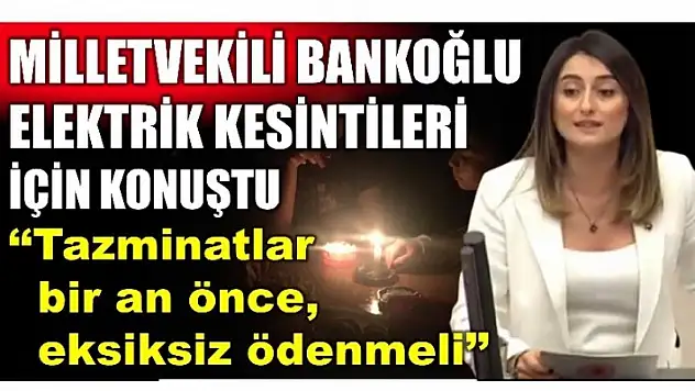 BANKOĞLU ELEKTRİK KESİNTİLERİNİ TBMM GÜNDEMİNE TAŞIDI