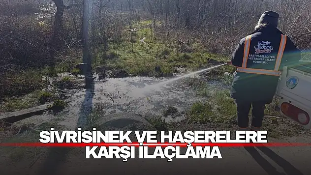 Bartın Belediyesi'nden Sivrisinek ve Haşerelere Karşı İlaçlama Çalışması
