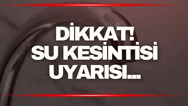 Bartın'da Bazı Mahallelerde Su Kesintisi