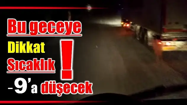 Bartın'da hava buz kesecek