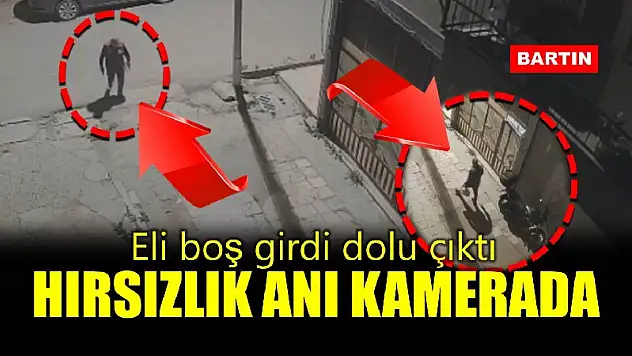 Bartın'da hırsızlık anı