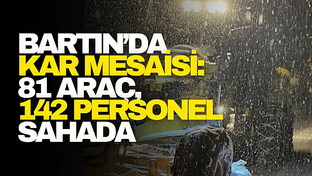 Bartın'da Kar Mesaisi: 81 Araç, 142 Personel Sahada