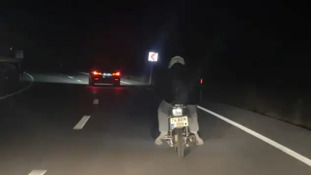 Bartın'da tehlikeli yolculuk