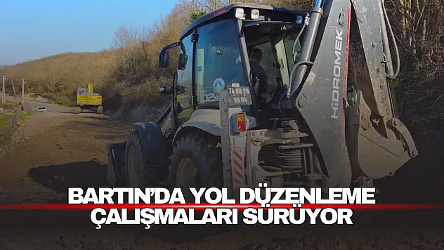 Bartın'da Yol Düzenleme Çalışmaları Sürüyor