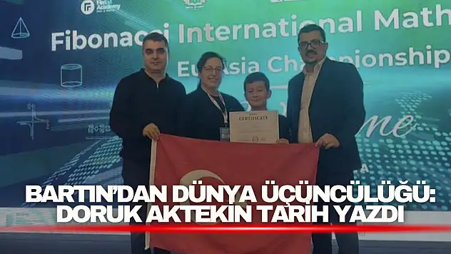 Bartın'dan Dünya Üçüncülüğü: Doruk Aktekin Tarih Yazdı