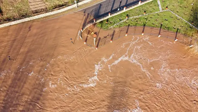 Bartın Irmağı yine yükseldi