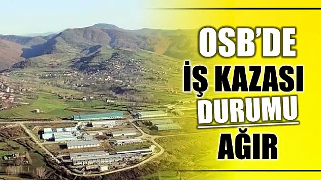 Bartın OSB'de iş kazası