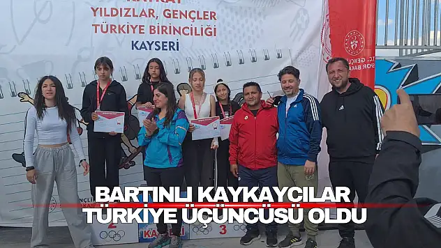 Bartınlı Kaykaycılar Türkiye Üçüncüsü Oldu