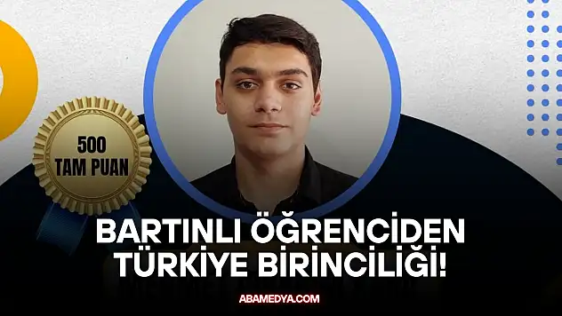 Bartınlı Öğrenciden Türkiye Birinciliği!