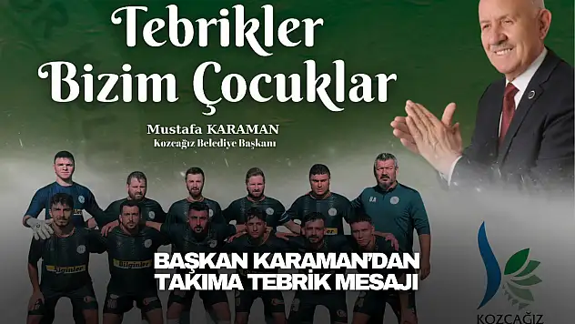 Başkan Karaman'dan Takıma Tebrik Mesajı
