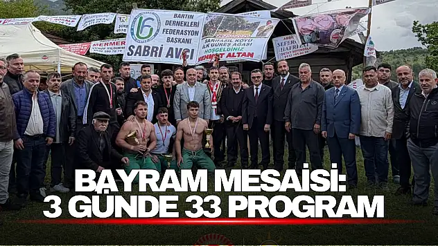bayram mesaisi:  3 günde 33 program