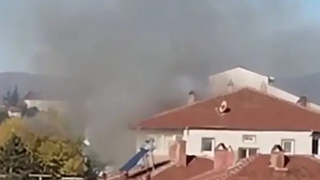 Bolu'da apartman dairesi alev alev yandı