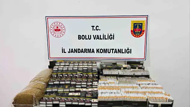 Bolu'da binlerce kaçak makaron ve tütün ele geçirildi