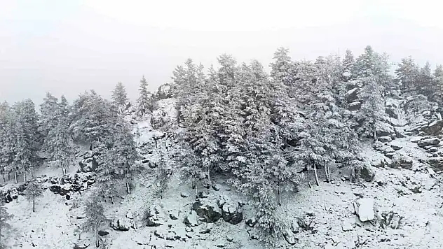 Bolu'nun yükseklerinde kar yağışı etkili oluyor