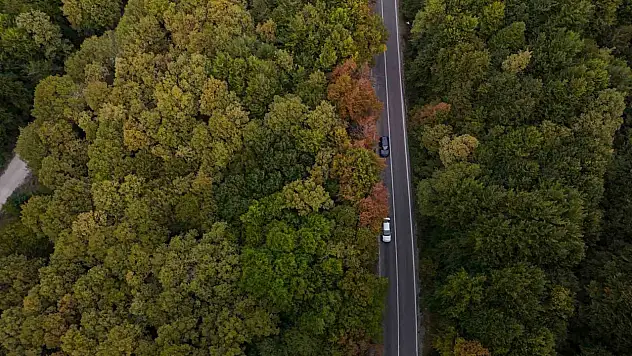 Bolu-Seben yolunda muhteşem sonbahar güzelliği