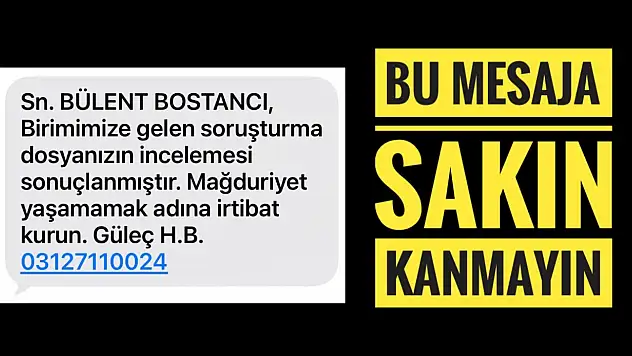 Bu mesajlara kanıp dolandırılmayın