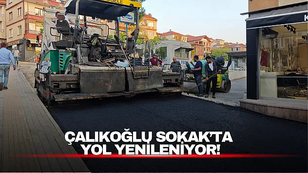 Çalıkoğlu Sokak'ta Sıcak Asfalt Çalışması Başladı