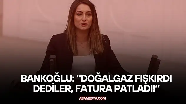 CHP'li Bankoğlu: 'Doğalgaz Fışkırdı Dediler, Fatura Patladı!'