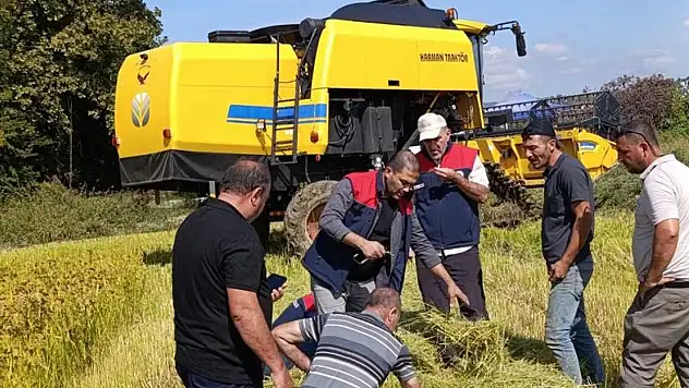 Çiftçinin emeği için biçerdöverler kontrol altında