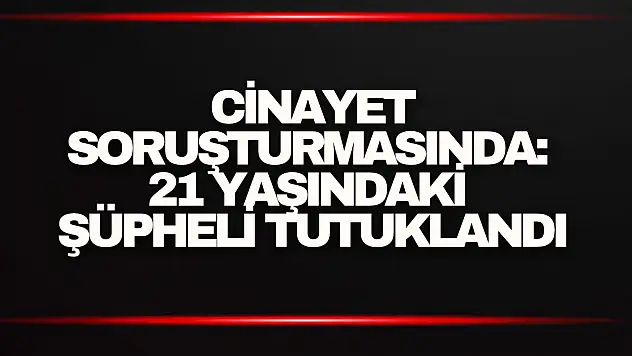 Cinayet Soruşturmasında: 21 Yaşındaki Şüpheli Tutuklandı