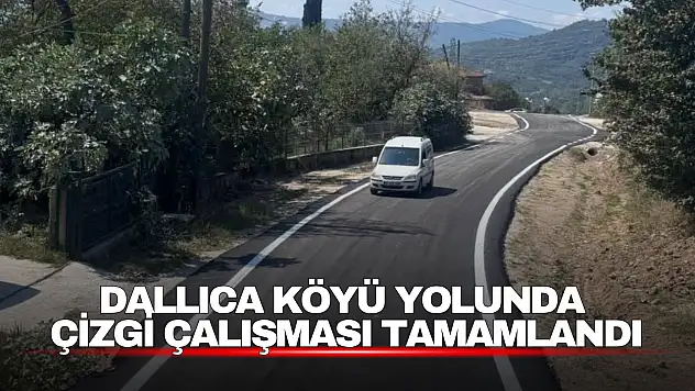 Dallıca Köyü Yolunda Çizgi Çalışması Tamamlandı