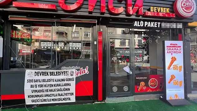 Kurallara uymayan iş yeri mühürlendi