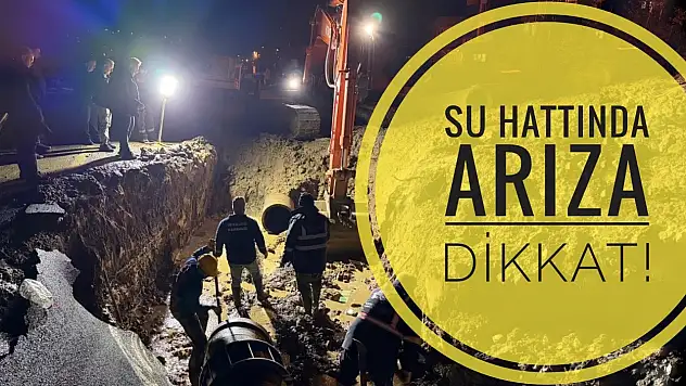 Dikkat, su hattında arıza