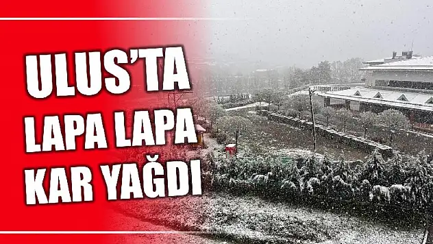 Doğa kenti Ulus'ta lapa lapa kar yağdı