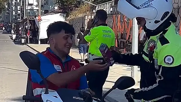 Düzce'de kask takana çerez, takmayana ceza