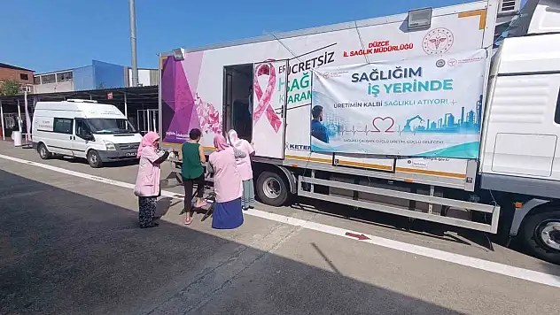 Düzce'nin kanser tarama tırı Bartın'da hizmet veriyor