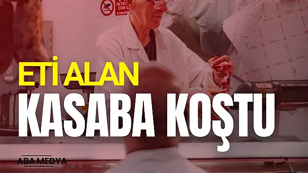 Eti alan kasaba koştu