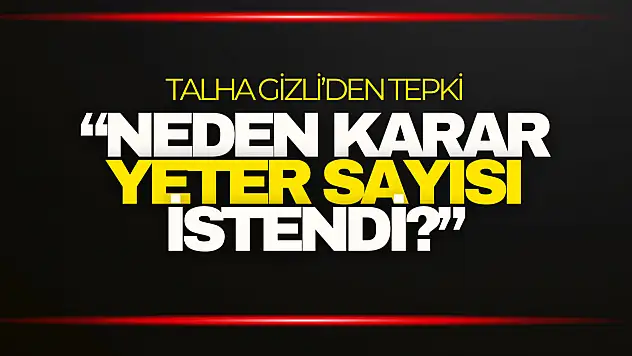 Fon Tartışmasına Tepki: 'Neden Karar Yeter Sayısı İstendi?'