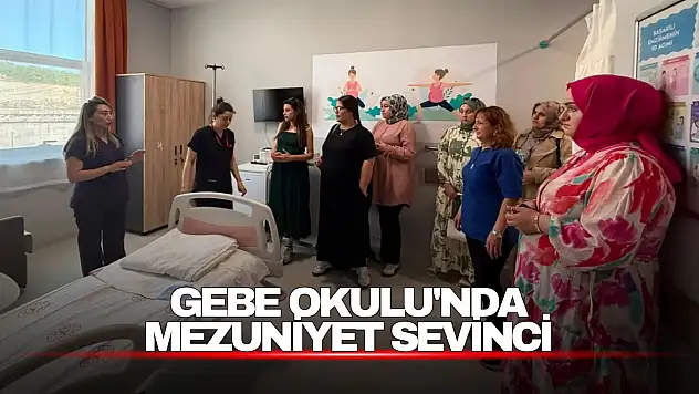 Gebe Okulu'nda Mezuniyet Sevinci