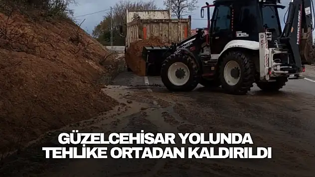 Güzelcehisar Yolunda Tehlike Ortadan Kaldırıldı