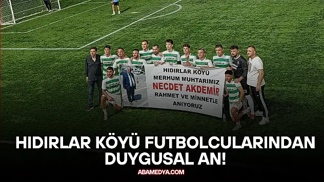 Hıdırlar Köyü Futbolcularından Duygusal An!