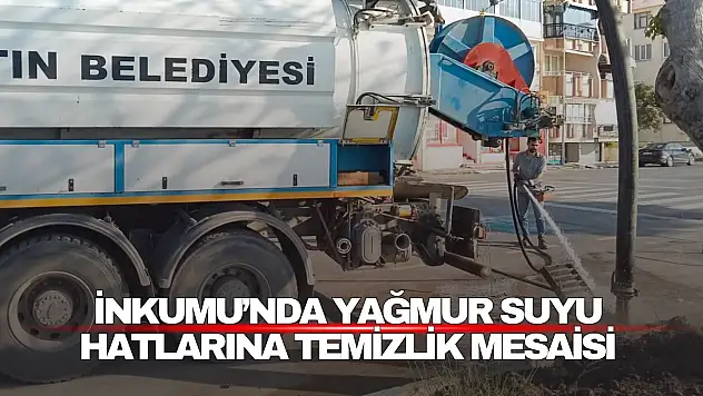 İnkumu'nda Yağmur Suyu Hatlarına Temizlik Mesaisi