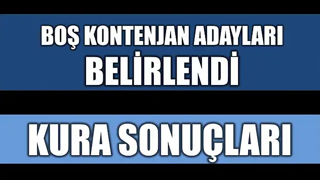 İşte yeni isimler