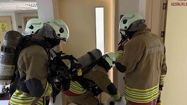 Kadın doğum hastanesinde yangın tatbikatı gerçeğini aratmadı