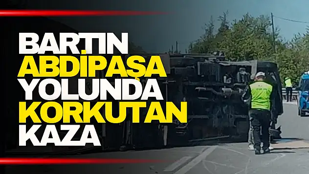 Kamyonet Yol Ortasına Devrildi