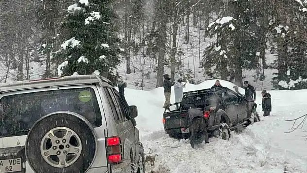 Kar hasreti çeken İstanbullular çareyi Düzce'de buldu