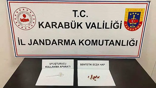 Karabük'te 20 adet sentetik ecza hap ele geçirildi
