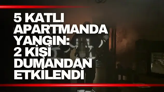 Karabük'te apartman yangınında 2 kişi dumandan etkilendi