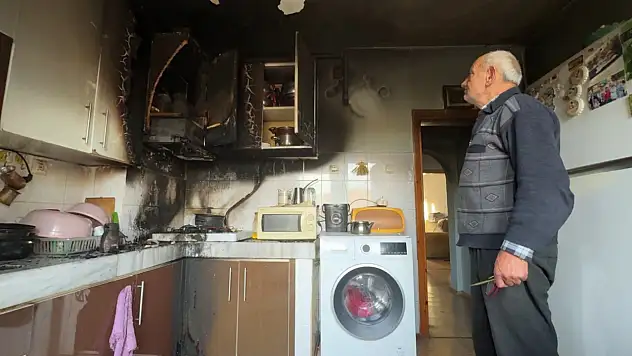 Karabük'te evin mutfağında çıkan yangında anne ve oğlu dumandan etkilendi