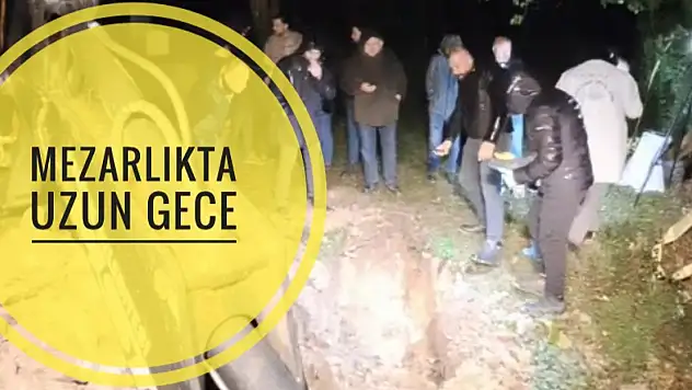 Karaçay Mezarlığı'nda nefesler tutuldu