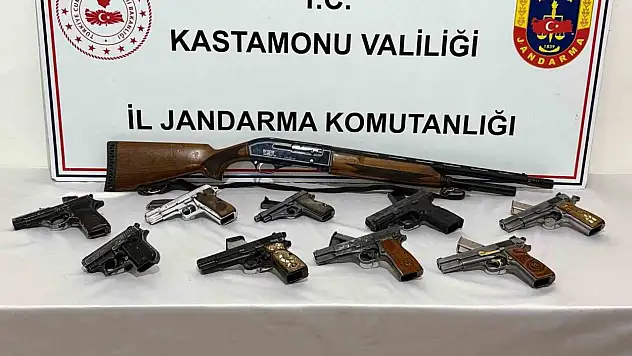Kastamonu'da 10 adet silah ele geçirildi: 1 gözaltı