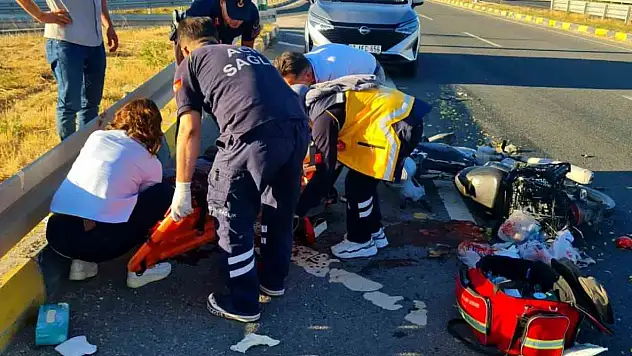 Kastamonu'da bariyerlere çarpan motosikletin sürücüsü ağır yaralandı